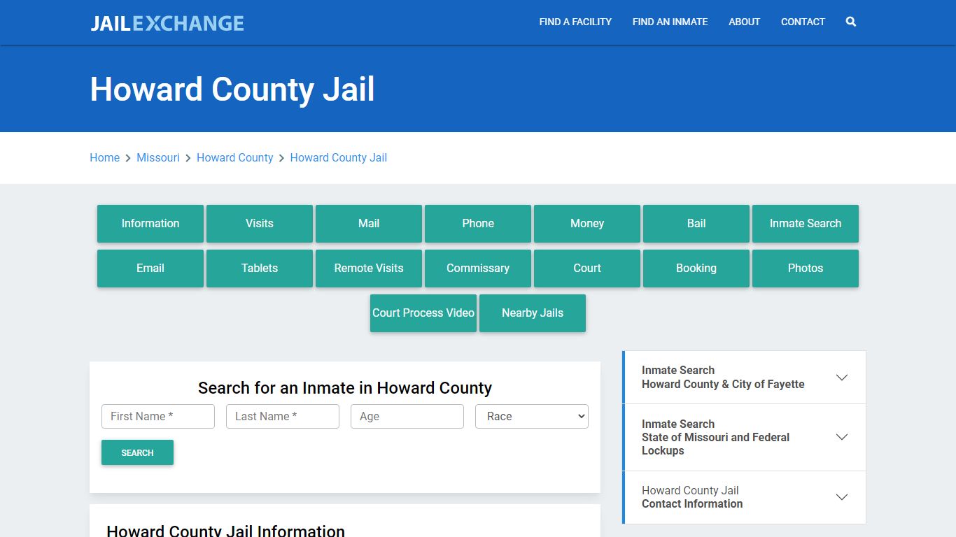 Howard County Jail Roster Lookup, MO, Inmate Search